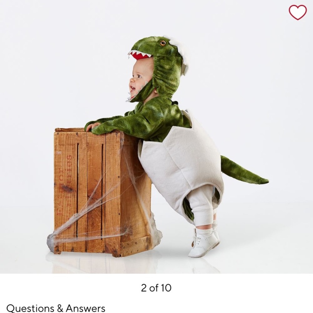 Pottery Barn Kids Green Dinosaur Costume